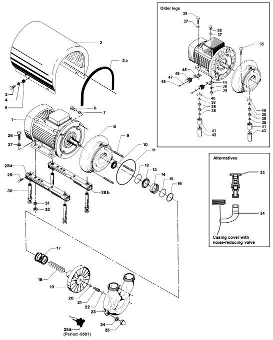 Alfa Laval MR-300 Liquid Ring Pump Diagram