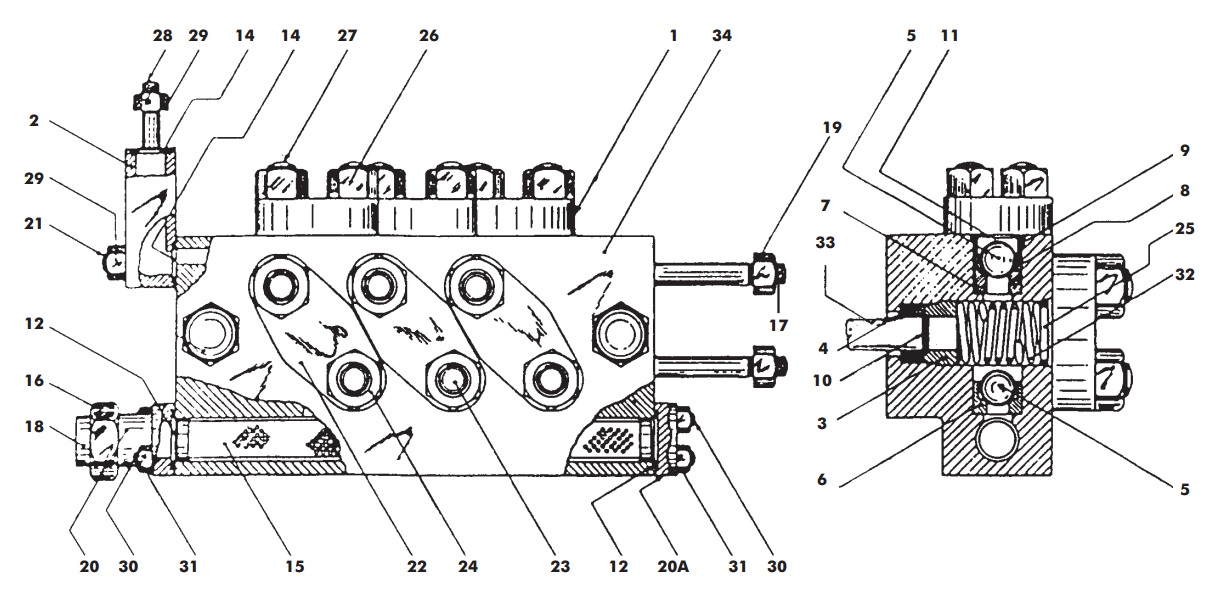 APV / SPX Flow Gaulin K Series Homogeniser Diagram Cylinder Block 2