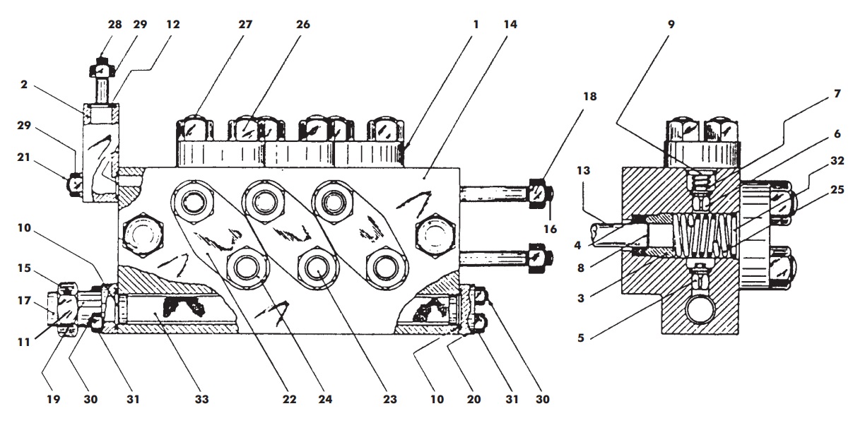 APV / SPX Flow Gaulin K Series Homogeniser Diagram Cylinder Block